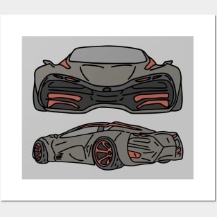 super power car Posters and Art